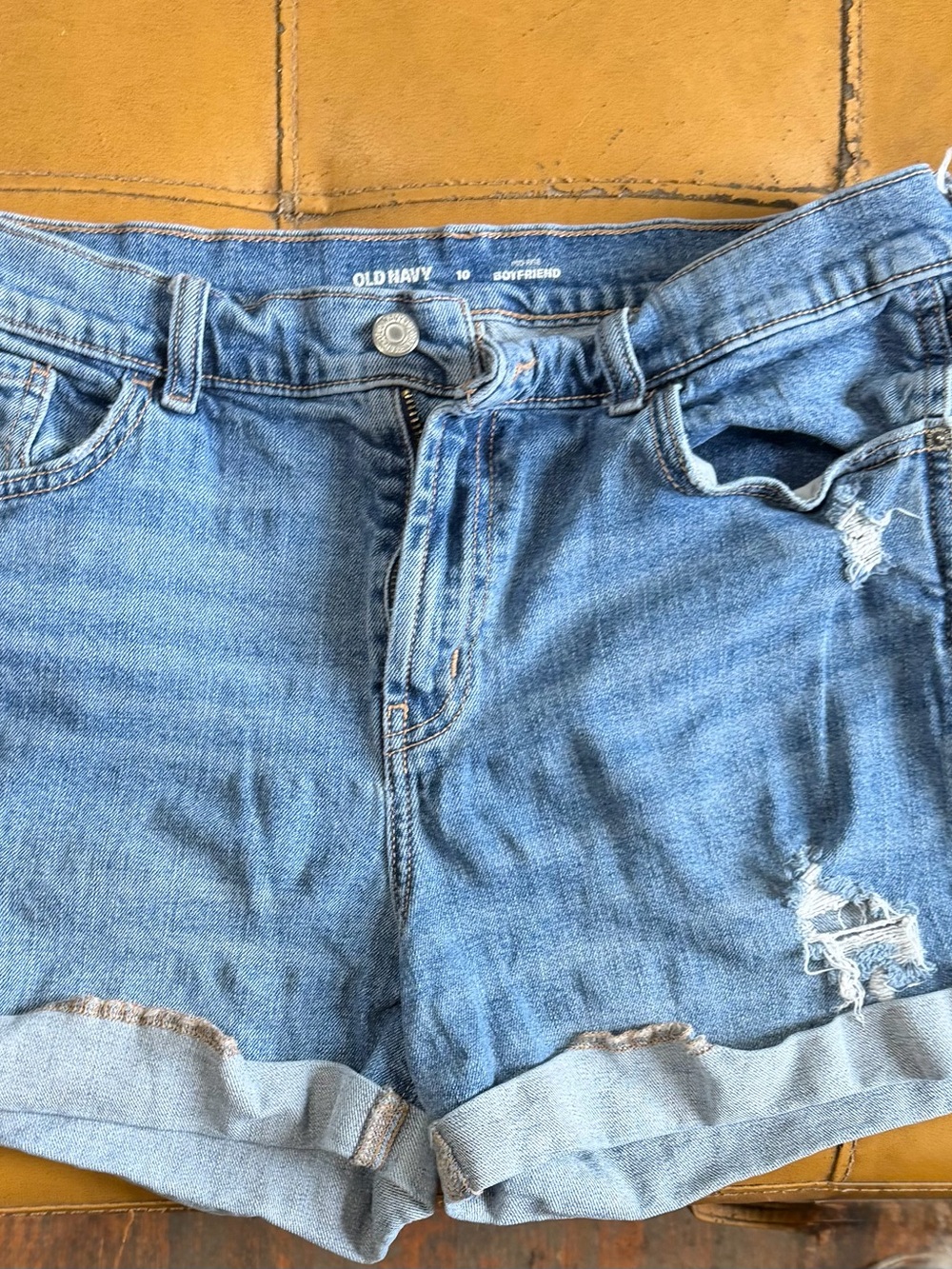 Old Navy Light Blue Rolled Cuff Denim Shorts